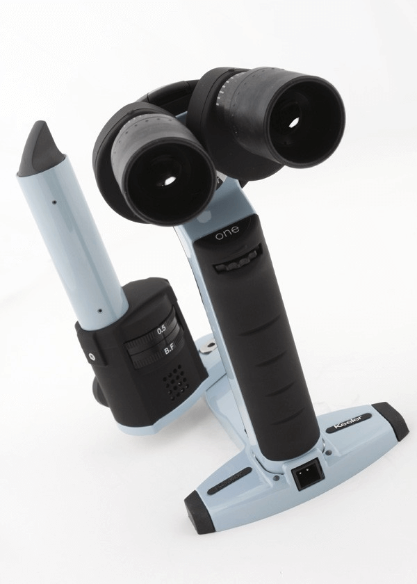 Rear View of A Keeler PSL One Portable Slit Lamp